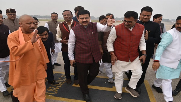 Yogi Adityanath Arrival in Varanasi