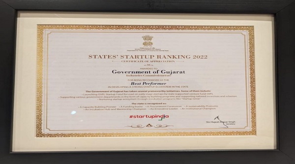Best Performer State: लगातार चौथी बार स्टार्टअप रैंकिंग में “बेस्ट परफॉर्मर स्टेट” के रूप में गुजरात शीर्ष पर