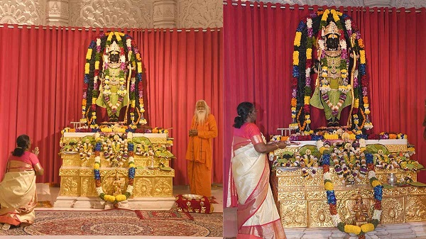 President had darshan of Shri Ram: राष्ट्रपति ने अयोध्या में प्रभु श्री राम के किये दर्शन 