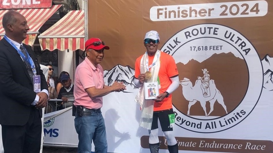 Sachin Sharma completes Silk Route Ultra Marathon