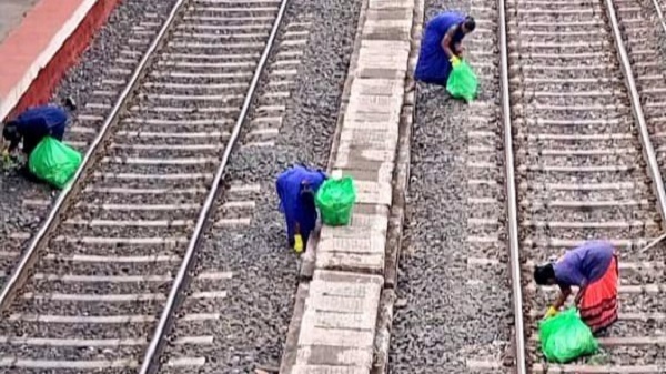 clean railway track