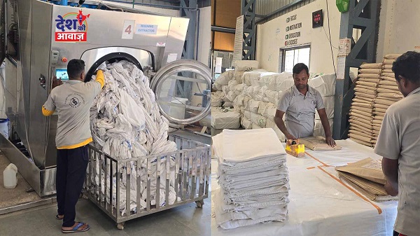 Rajkot Division Laundry Facility: राजकोट मंडल यात्रियों को उपलब्ध करा रहा है साफ सुथरे बेडरोल 2 Rajkot Division Laundry Facility: राजकोट मंडल यात्रियों को उपलब्ध करा रहा है साफ सुथरे बेडरोल