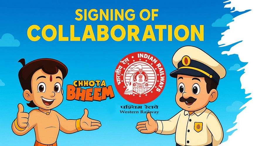WR got the support of Chhota Bheem: पश्चिम रेलवे को मिला 'छोटा भीम' का साथ 1 chhota bhim