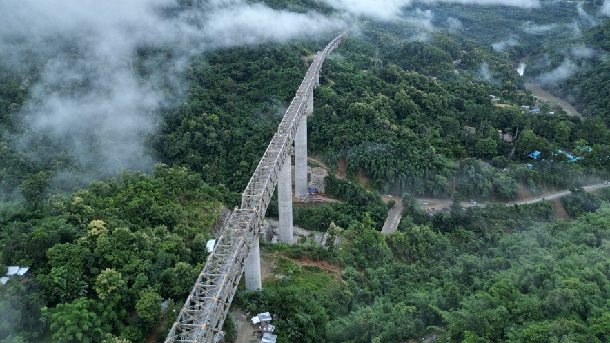 Bairbi-Sairang Rail Project: पहली बार मिज़ोरम की राजधानी को राष्ट्रीय रेल नेटवर्क से जोडा गया 1 Bairbi Sairang Rail Project