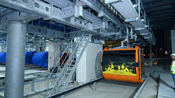 Ropeway trial in Varanasi: वाराणसी मे निर्माणाधीन एशिया का पहला शहरी परिवहन रोपवे प्रोजेक्ट का ट्रायल शुरू