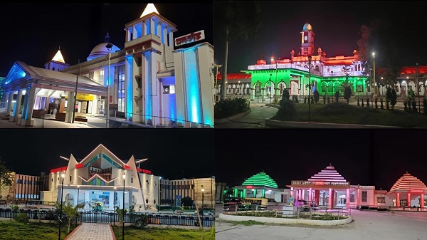 WR 75th Foundation Day: राजकोट मंडल के स्टेशन भवन जगमगाए रंग-बिरंगी रोशनी से 3 WR 75th Foundation Day