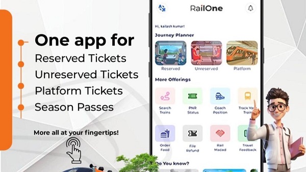 RailOne App: रेलवन ऐप से अनारक्षित टिकट बुकिंग पर यात्रियों को मिलेगा लाभ 1 RailOne App