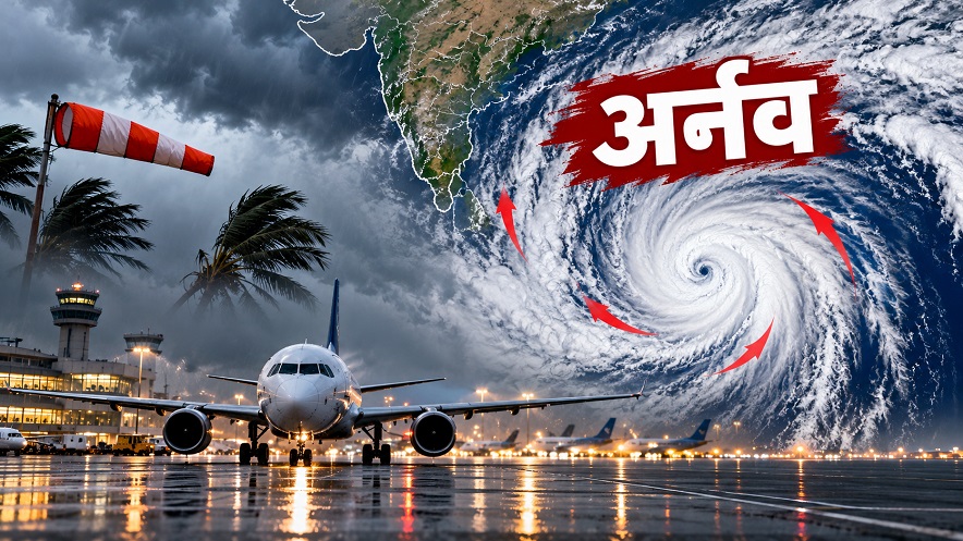 Cyclone Arnav Over Airport
